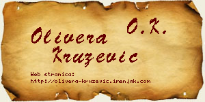 Olivera Kružević vizit kartica